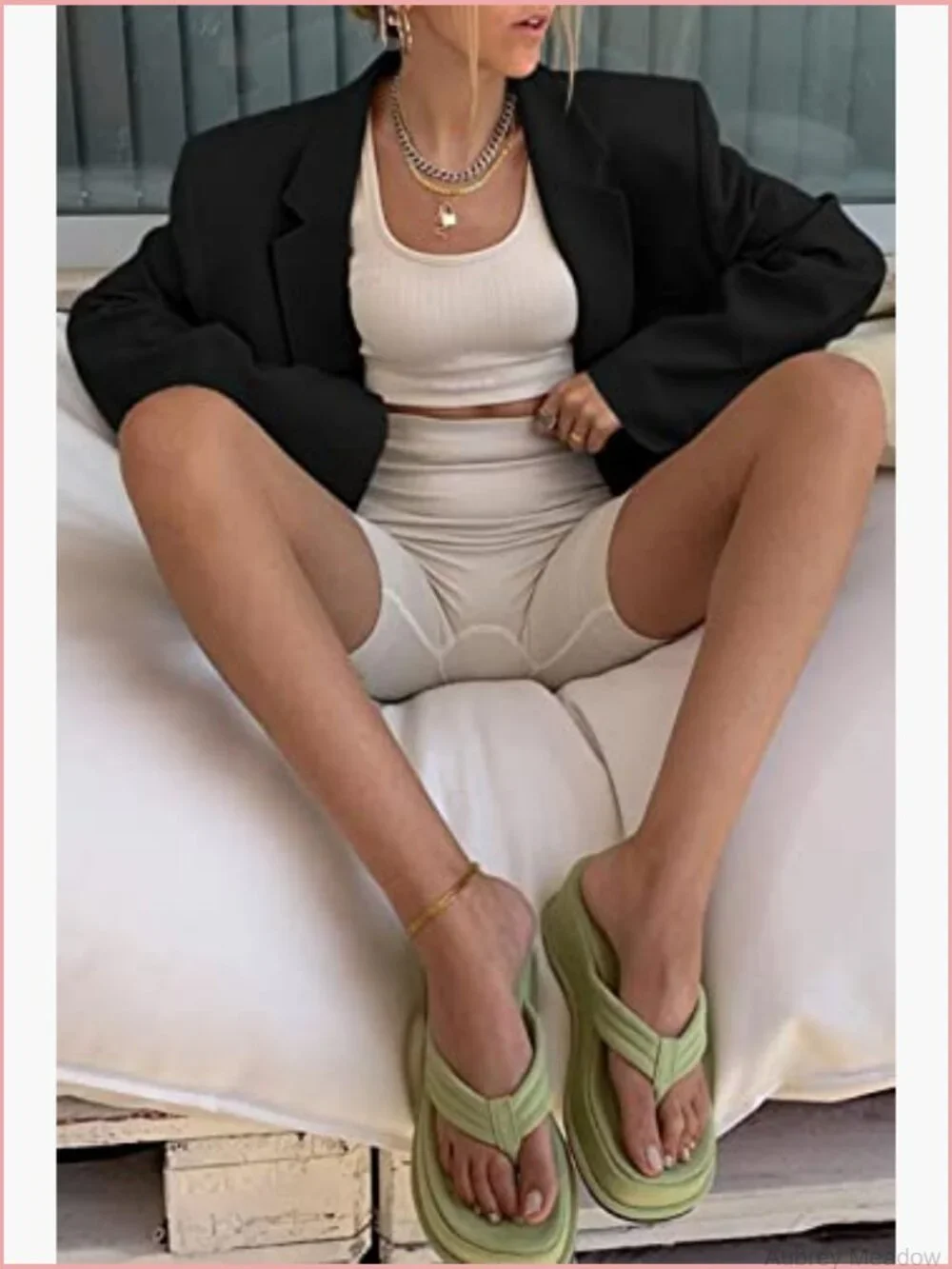 Oversized Open Front Blazer Work Office Jacket Long Sleeve Lapel